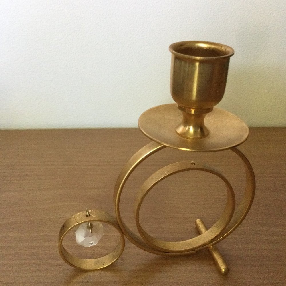 Copper candle stick holder home decoration 4.5" circles